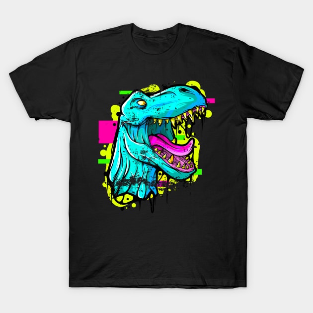 T Rex Dinosaur T-Shirt by SWIFTYSPADE